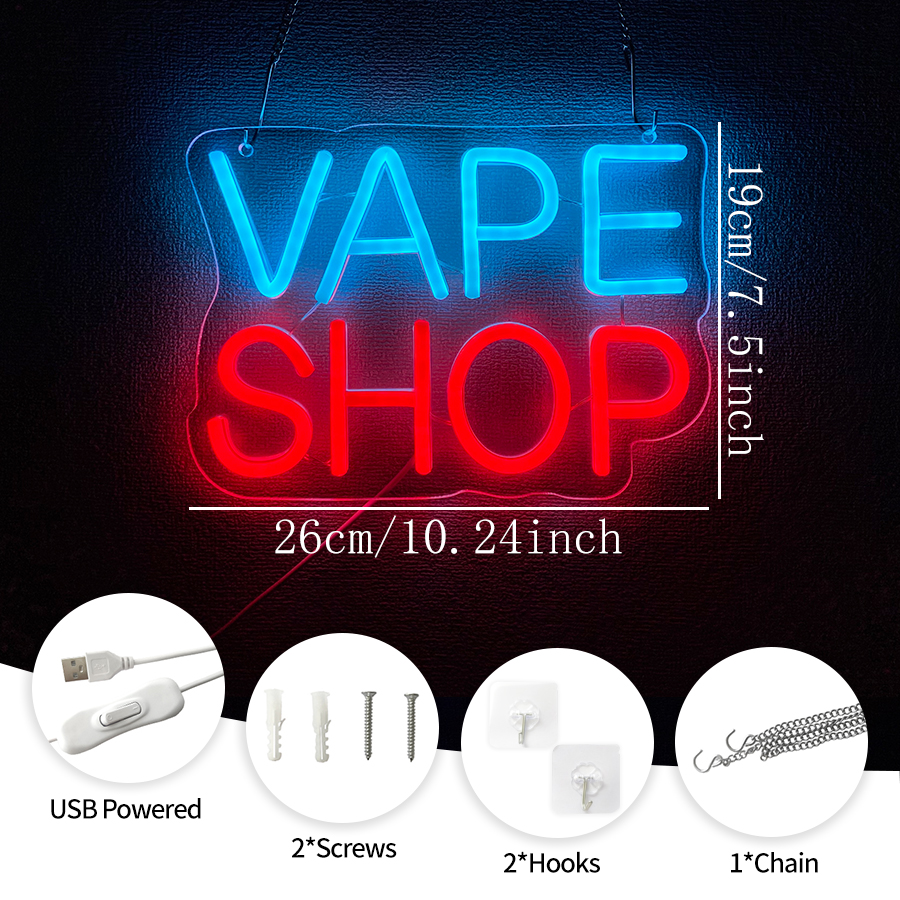 Vape Shop Neon Sign For Wall D - Vaping Shop recensione e prezzo