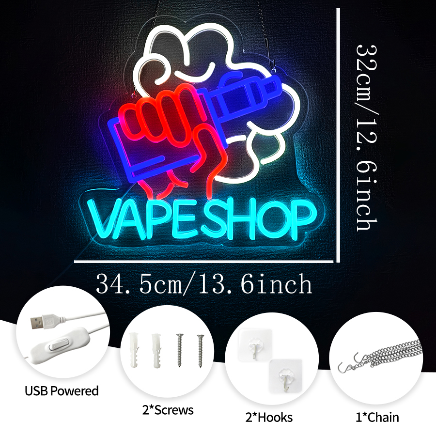 VAPE Shop Neon Sign for Smoke  - Vaping Shop recensione e prezzo