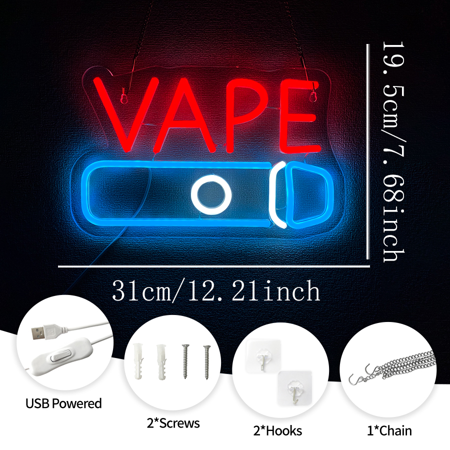 VAPE Shop Neon Sign for Smoke  - Vaping Shop recensione e prezzo