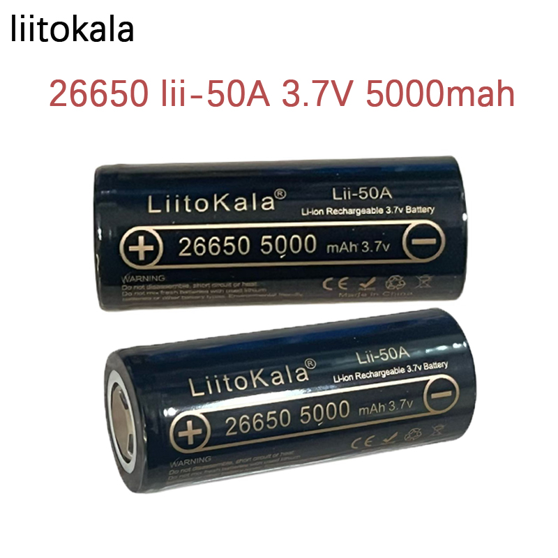 1-10PCS  LiitoKala Lii-50A 266 - Vape Battery 18650 recensione e prezzo