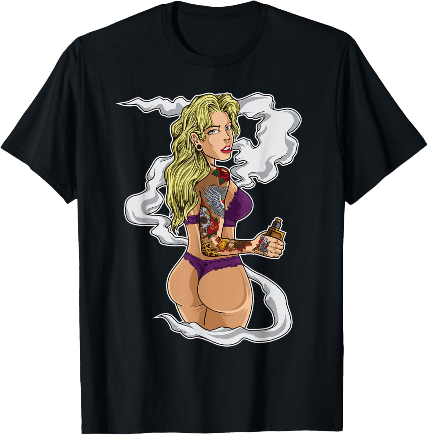 Tattooed Vaping Girl Graphic T - Vaping Shop recensione e prezzo