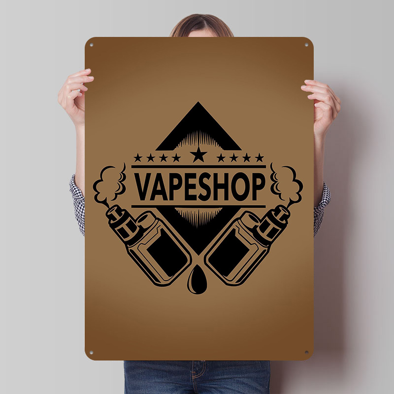 Vape Shop Logo Tinplate Poster - Vaping Shop recensione e prezzo