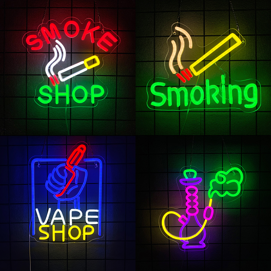Smoking Neon Sign For Wall Dec - Vaping Shop recensione e prezzo