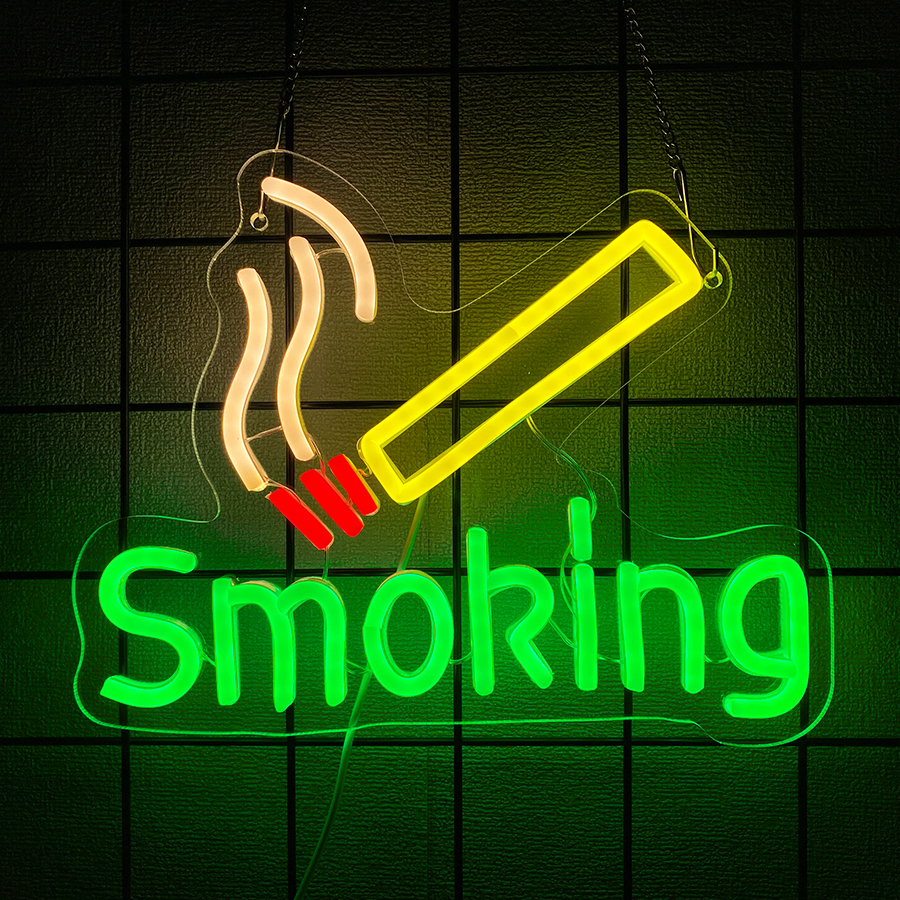 Smoking Neon Sign For Wall Dec - Vaping Shop recensione e prezzo