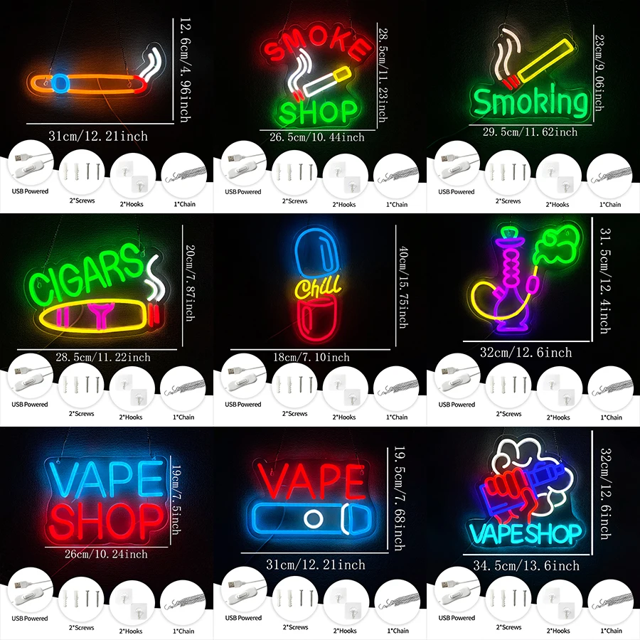 USB Bright Led Advertising Dis - Vaping Shop recensione e prezzo